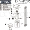 Bristan Frenzy Basin Mixer Clicker Waste Spares